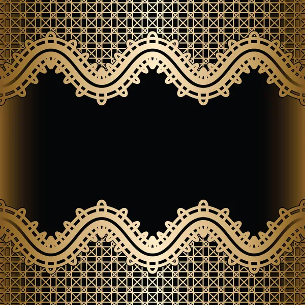 Vintage gold lace bakgrund — Stock vektor