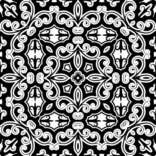 Vintage monochrome ornament — Stock Vector