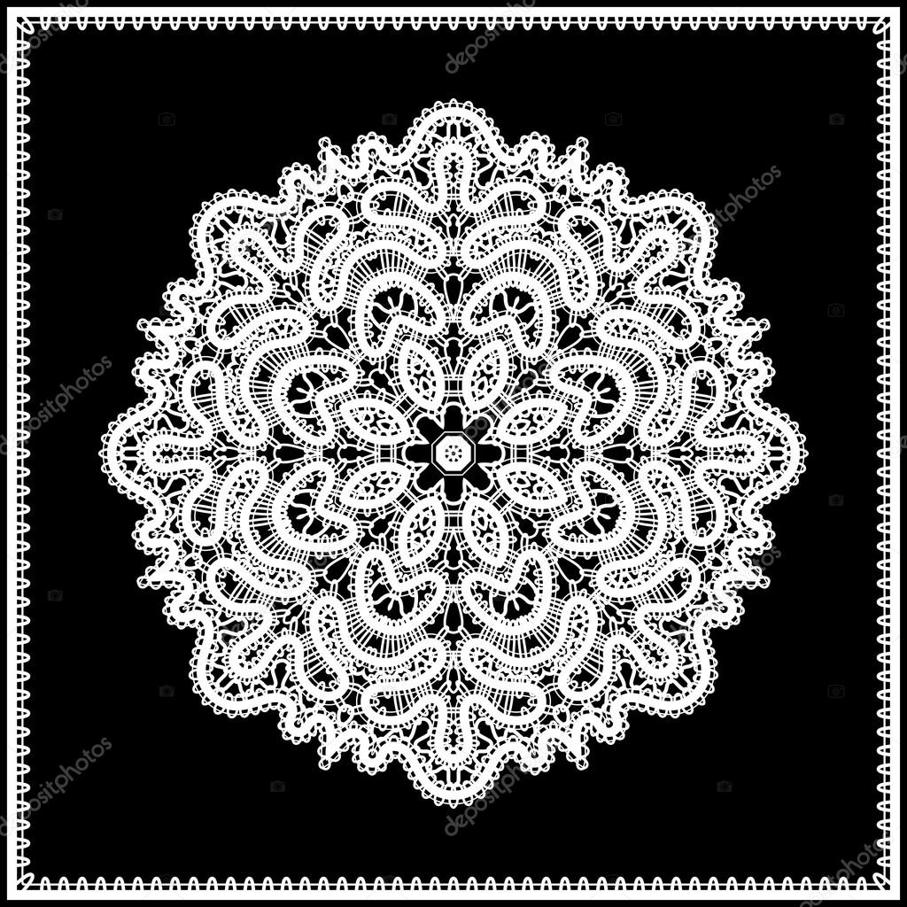 White lace doily — Stock Vector © magenta10 30367017