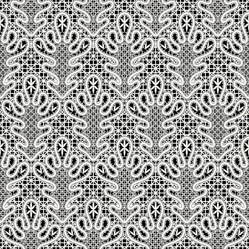 White lace texture, seamless pattern Stock Vector