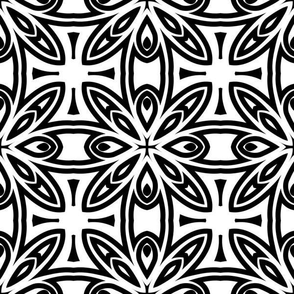 Black and white lattice pattern — Stock Vector