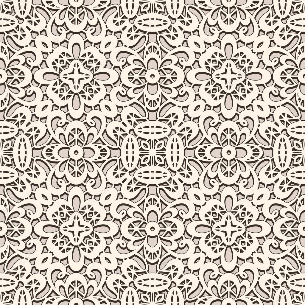 White lace texture, seamless pattern Stock Vector
