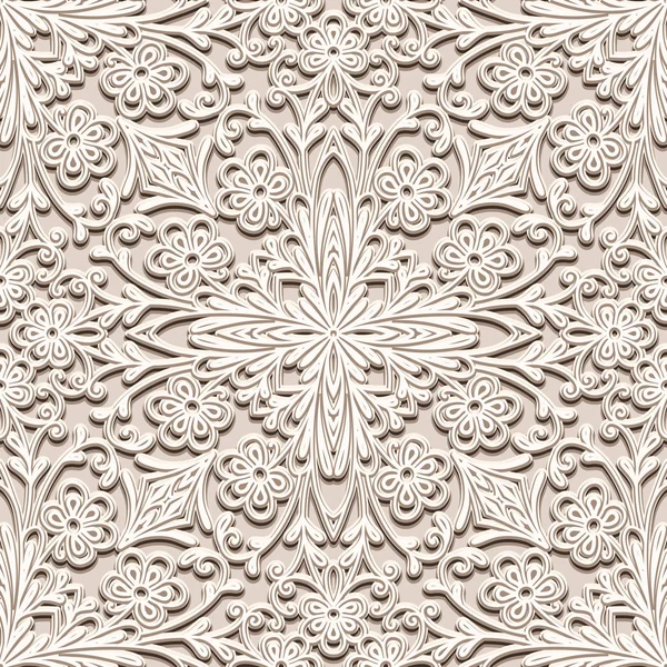 Motif floral beige — Image vectorielle