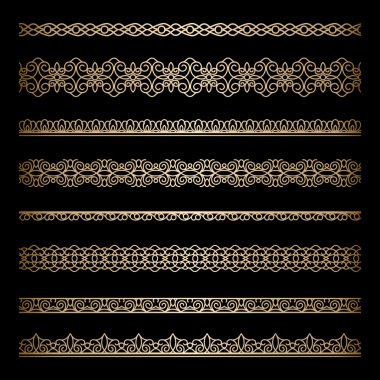 Gold borders clipart