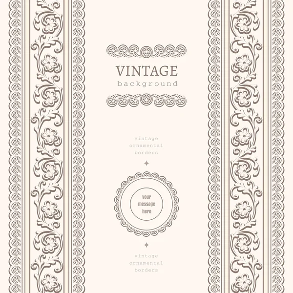 Armação ornamental vintage — Vetor de Stock