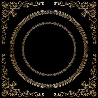 Altın Çerçeve siyah