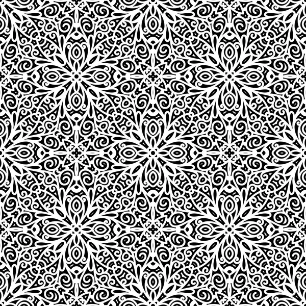 Black and white lace pattern — Stock Vector