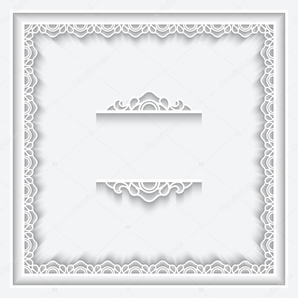 Paper lace frame