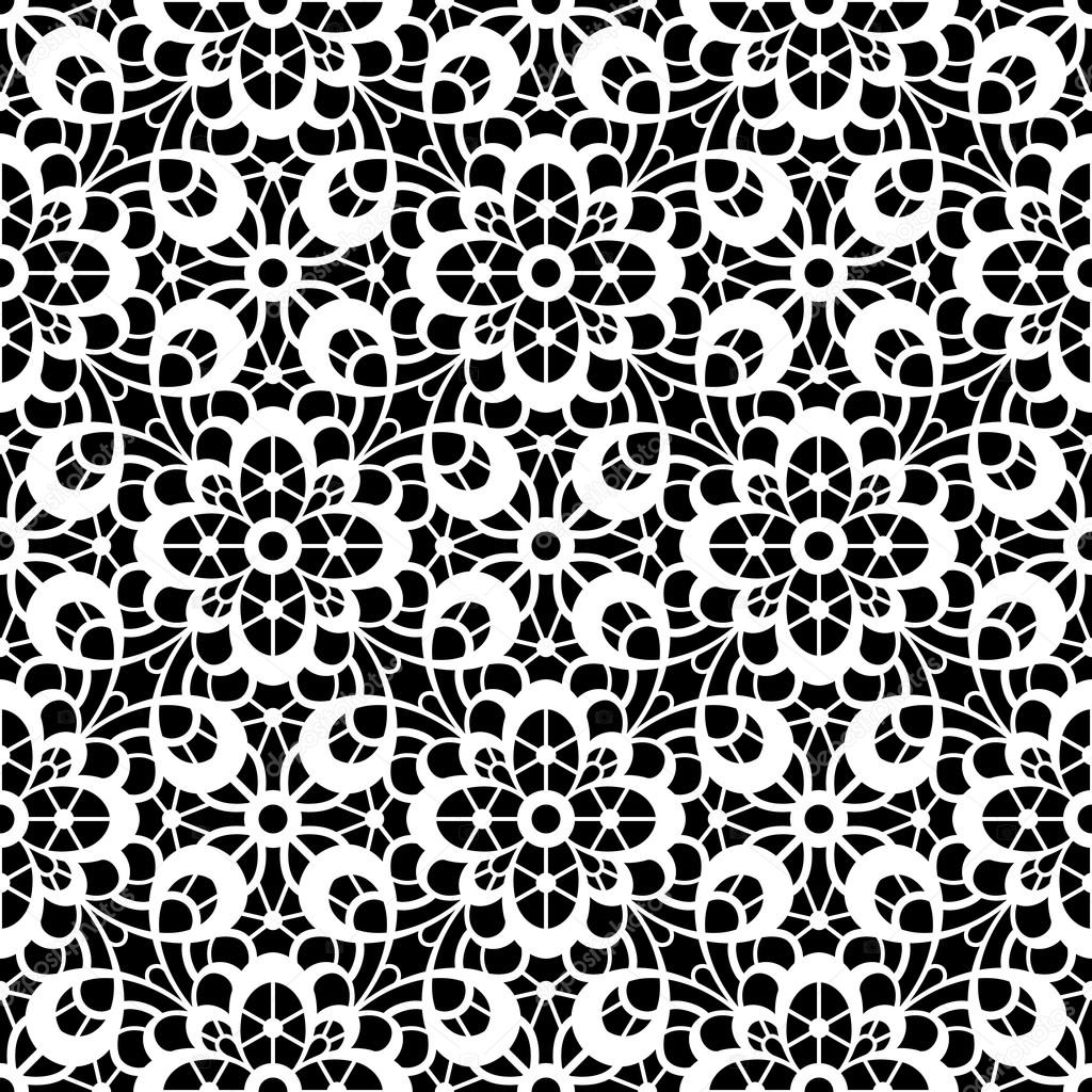 Black and white lace pattern