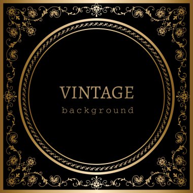 Vintage altın çerçeve