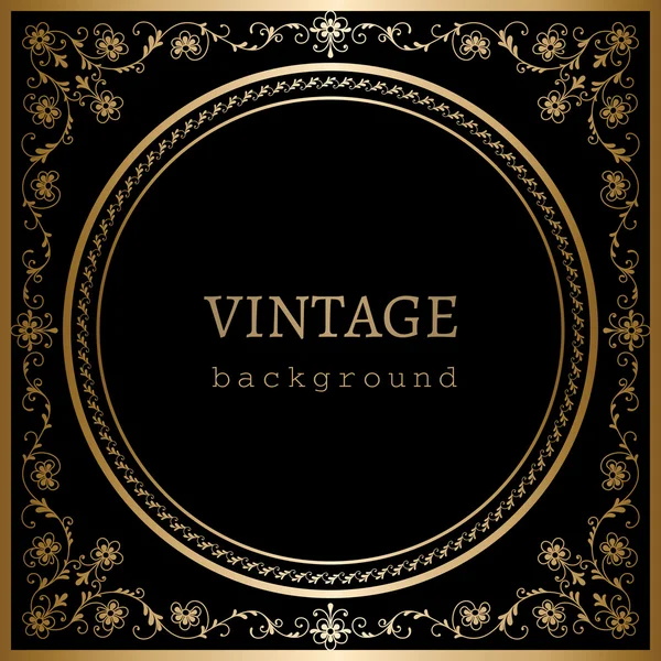 Vintage gold frame — Stock Vector