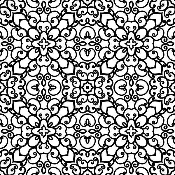 Modèle tourbillonnant noir et blanc — Image vectorielle