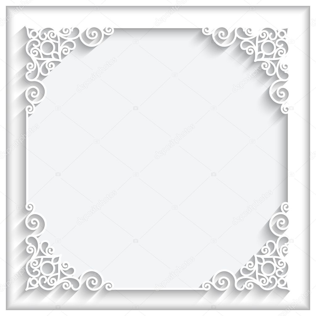 Square paper frame