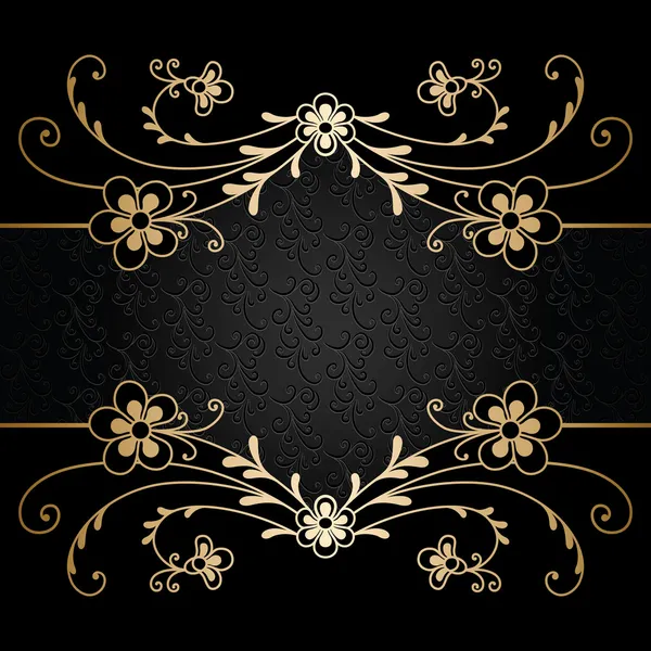 Fundo floral de ouro —  Vetores de Stock