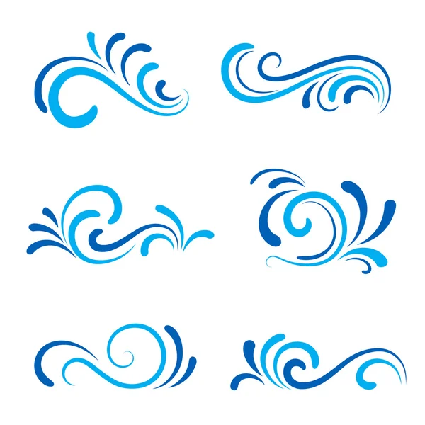 Icônes de vague — Image vectorielle