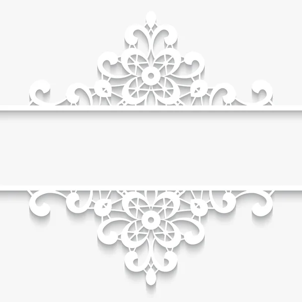 Paper lace divider frame — Stock Vector