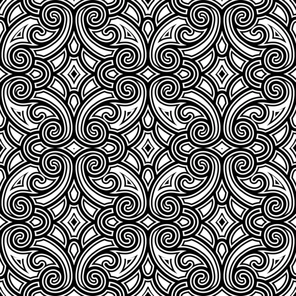 Black and white swirly pattern — Stockvector