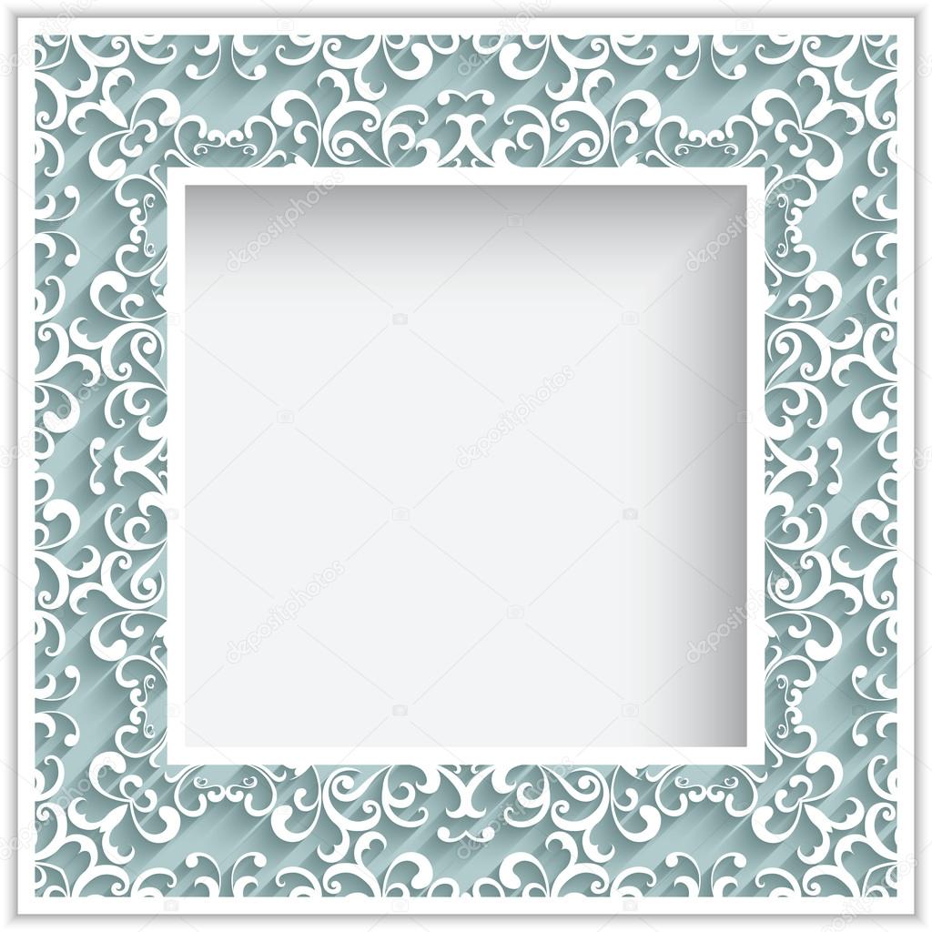 Square paper lace frame