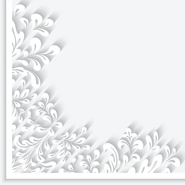 Torbellinos de papel ornamento esquina — Vector de stock