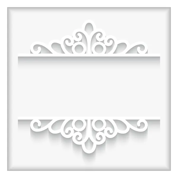 Ornamental paper frame — Stock Vector