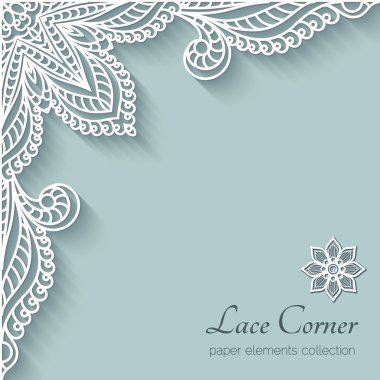 Paper lace corner clipart