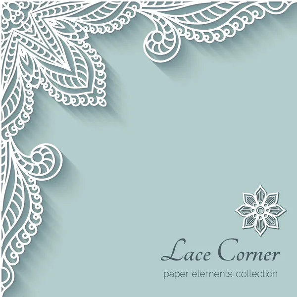 Paper lace corner — Stock Vector