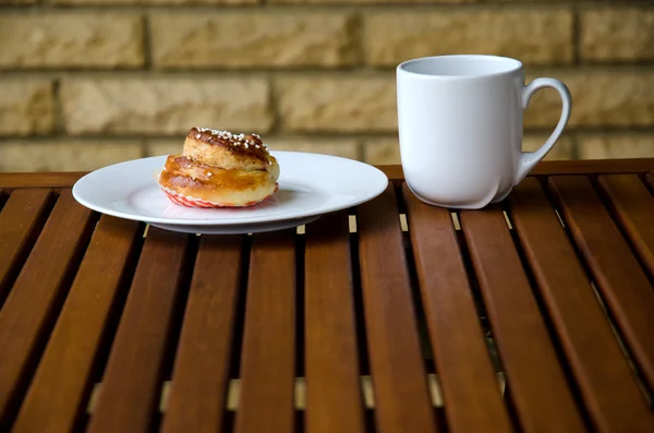 Pão e café — Fotografia de Stock