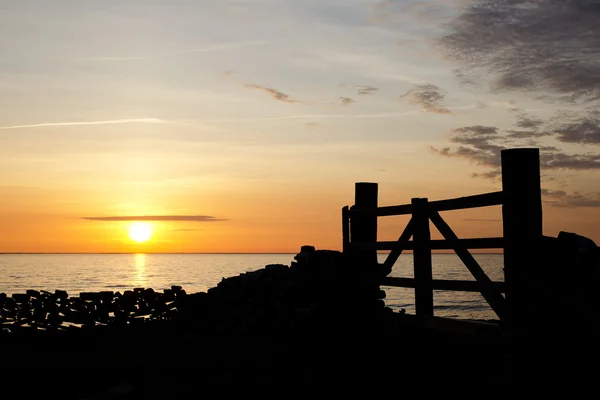 Cancello al tramonto — Foto Stock
