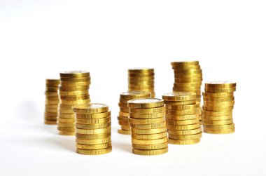 altın madeni para yığınları