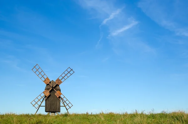 Retrato de moinho de vento — Fotografia de Stock