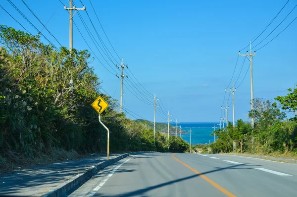Vista de carretera tropical — Foto de Stock