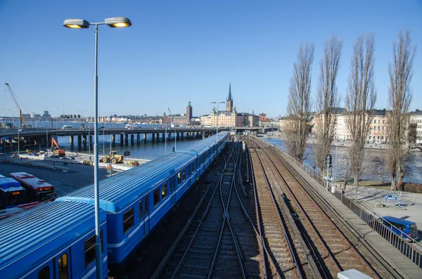 La metropolitana arriva a Stoccolma — Foto Stock