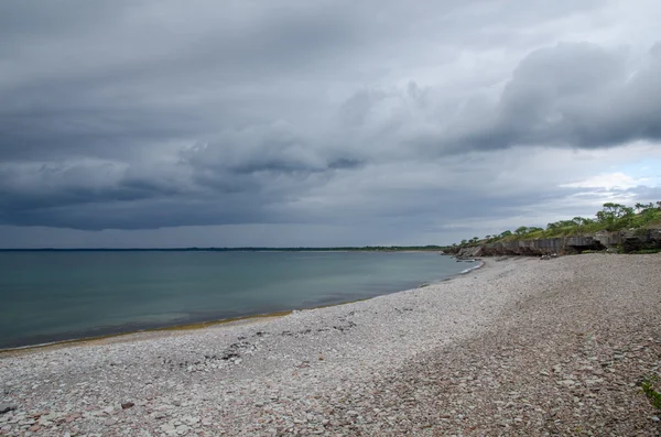 Špatné počasí se blíží na pobřeží — Stock fotografie