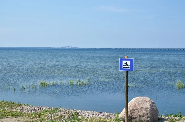 Sign for dog bath beach — Stock Photo, Image