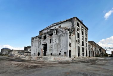 Factory ruins clipart