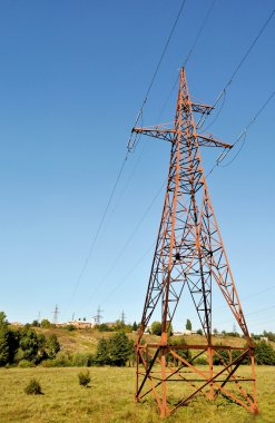 yüksek gerilim elektrik sütun