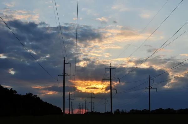 Elektrischer Sonnenuntergang — Stockfoto