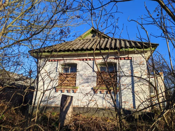 Une Vieille Maison Campagne Dans Village Ukrainien — Photo