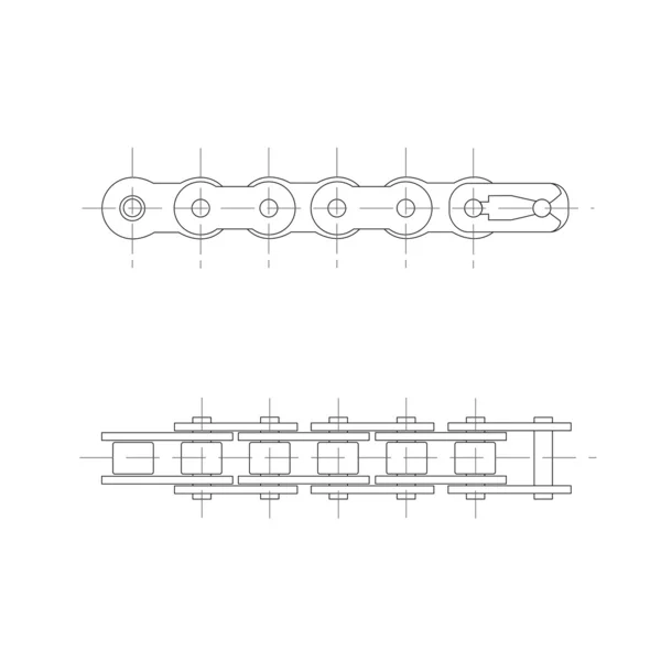 Motorradkettenregelung — Stockvektor