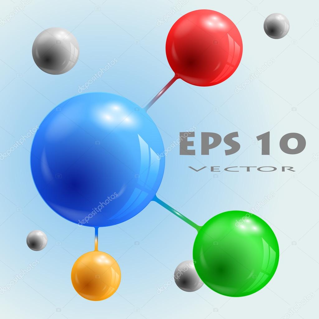3d spheres connected