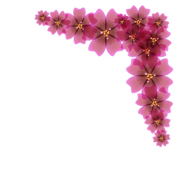 Floral motif rouge foncé — Image vectorielle