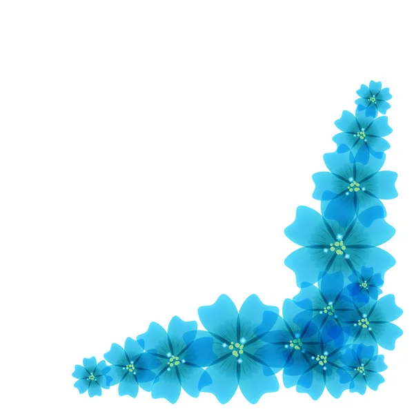 Patrón floral azul claro — Vector de stock