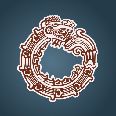 Maya yılan quetzalcoatl ouroboros