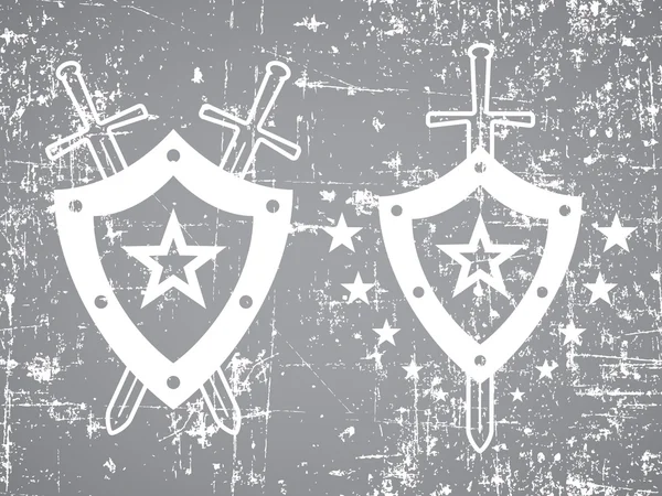 Emblemas grunge estilo militar — Archivo Imágenes Vectoriales