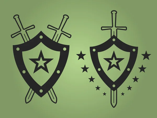 Militaire stijl emblemen — Stockvector