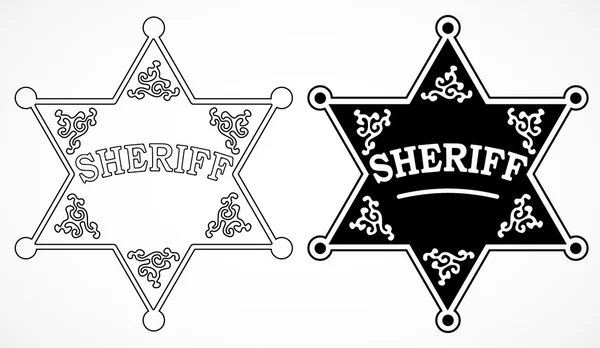 Sheriff estrellas — Vector de stock