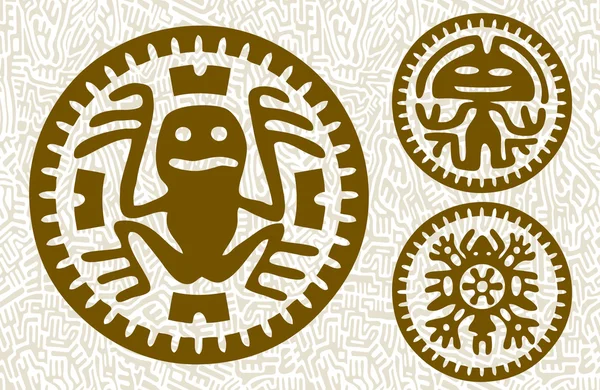 Monstruos mayas — Archivo Imágenes Vectoriales