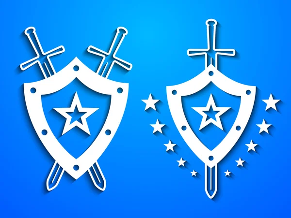 Emblemas de estilo militar — Vetor de Stock