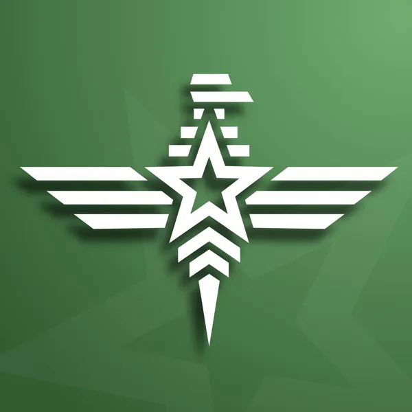 Military style eagle emblem — Stock Vector