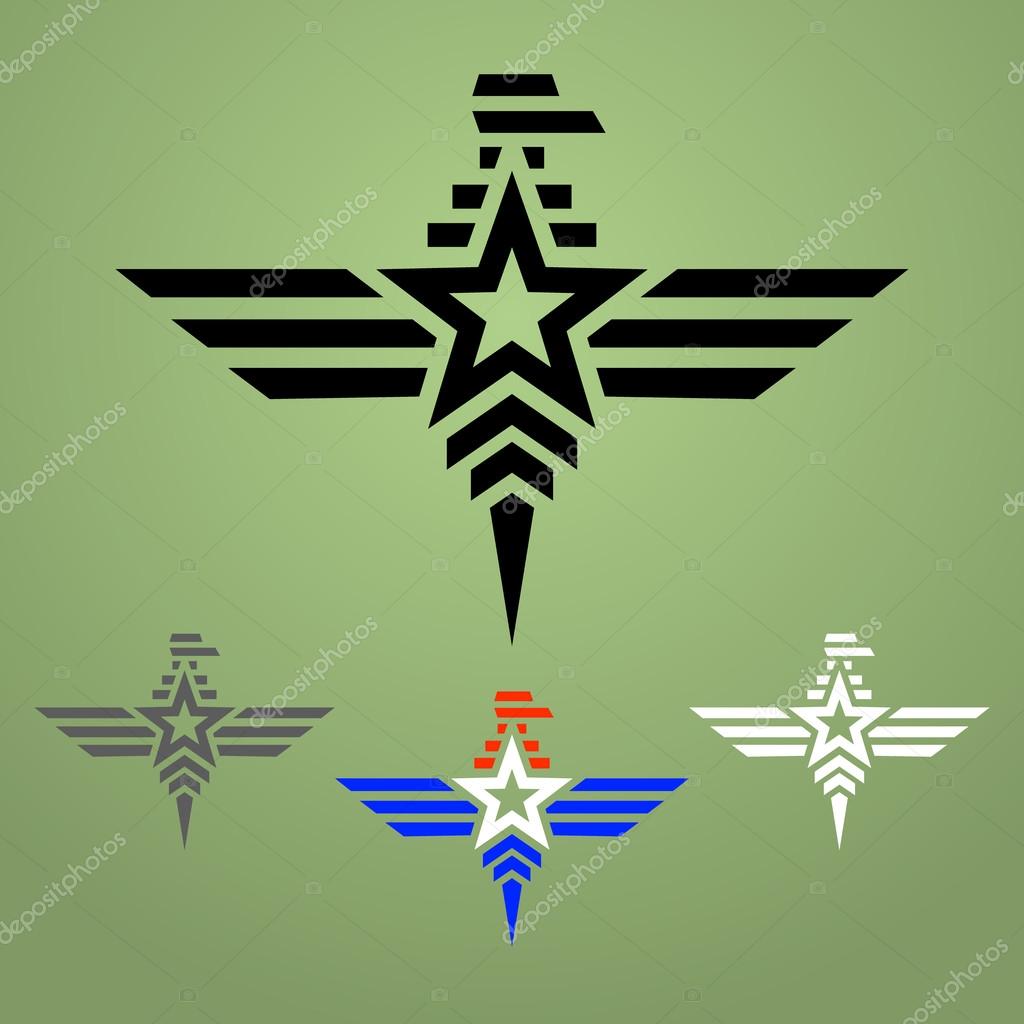 Military Style Eagle Emblem Set Vector Image By C Zag Awd Vector Stock
